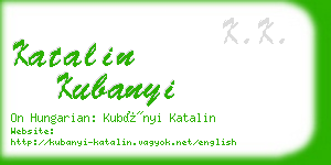 katalin kubanyi business card